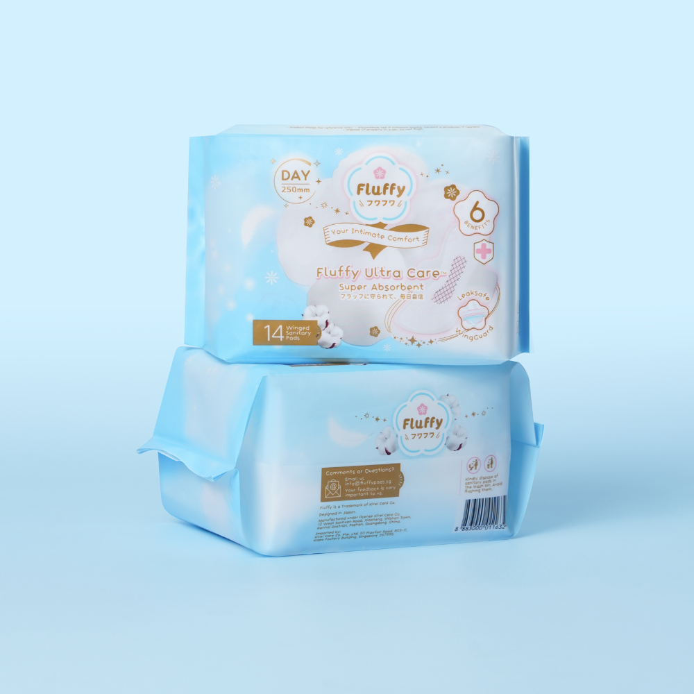 Fluffy Ultra Care Sanitary Pads Day Use 250mm 14pcs