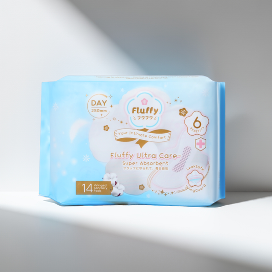 Fluffy Ultra Care Sanitary Pads Day Use 250mm 14pcs