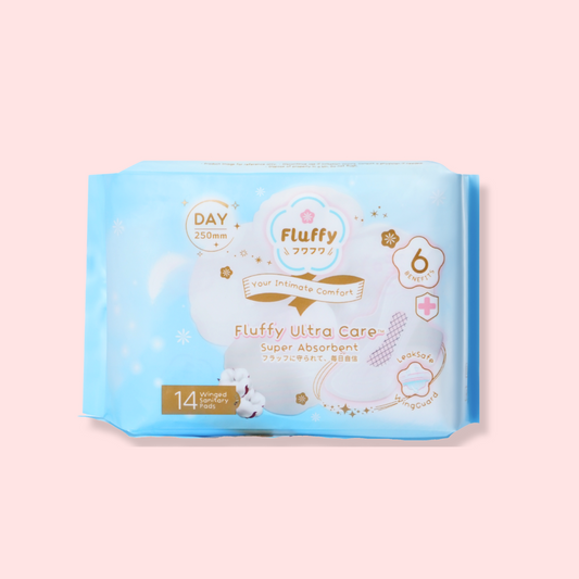 Fluffy Ultra Care Sanitary Pads Day Use 250mm 14pcs