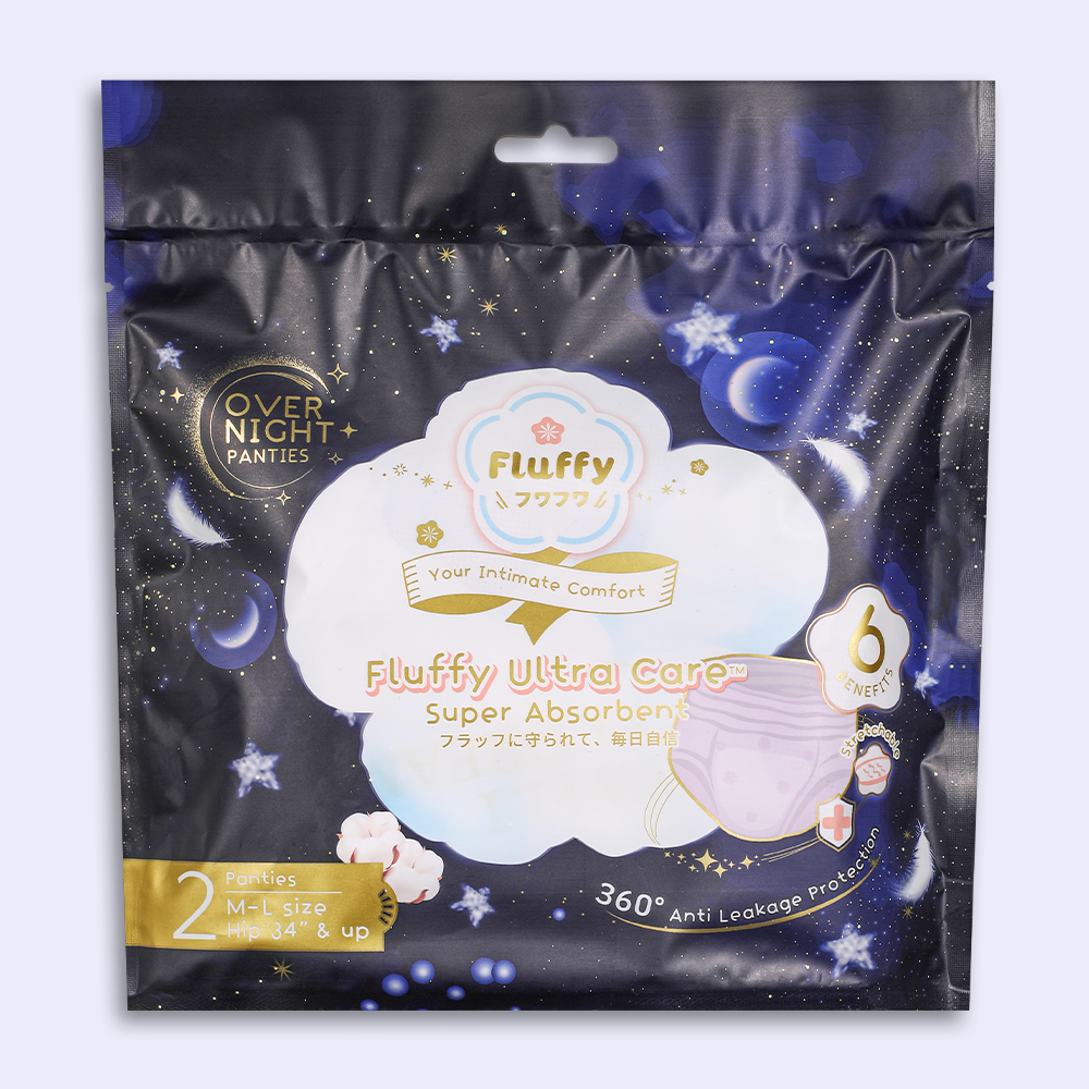 Ultra Care Overnight Panties - Fluffy